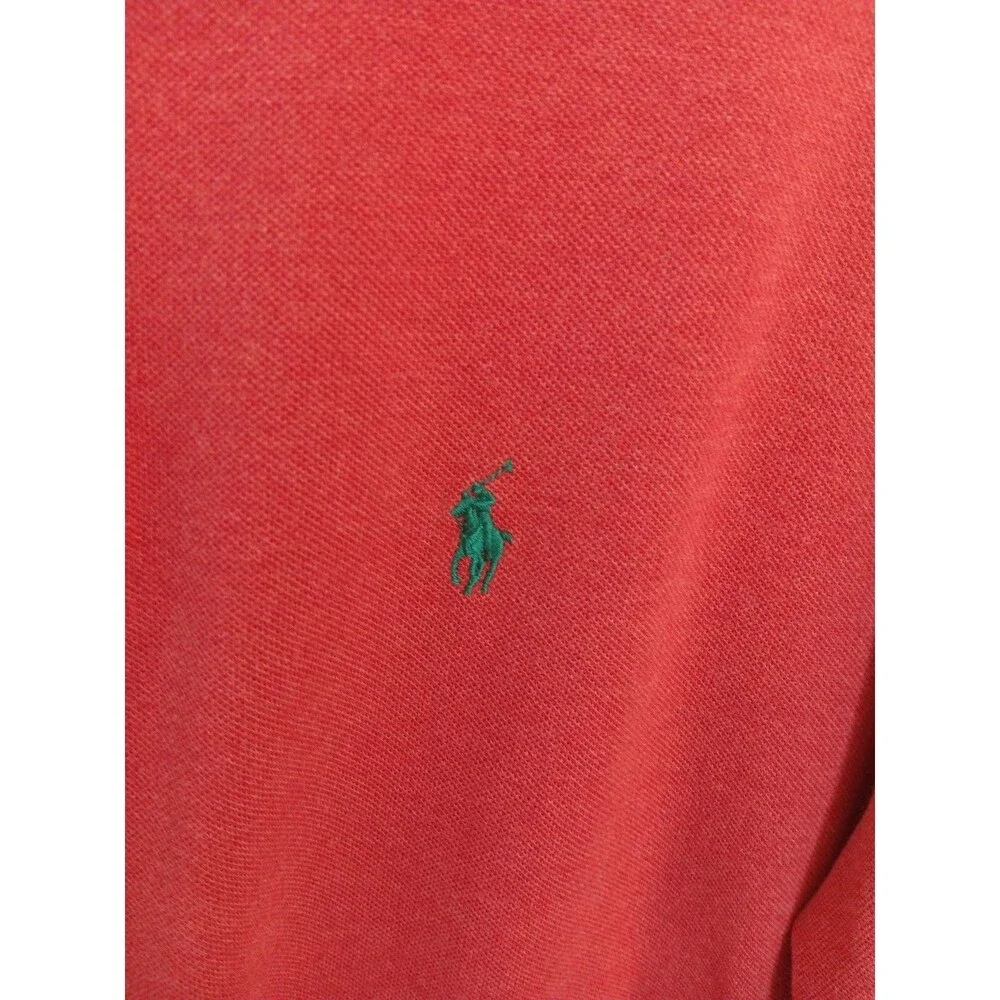 Polo Ralph Lauren Men's Long Sleeve Polo Shirt Burgundy Red Classic Fit Size L